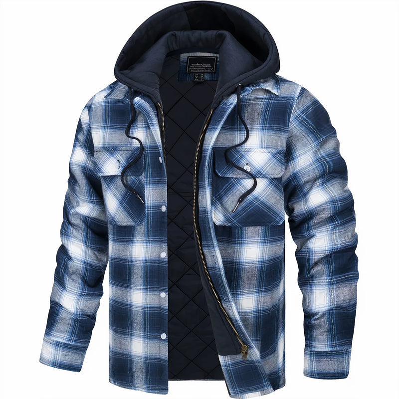 Kester Men's Plaid Jacket - fabric and finish detail