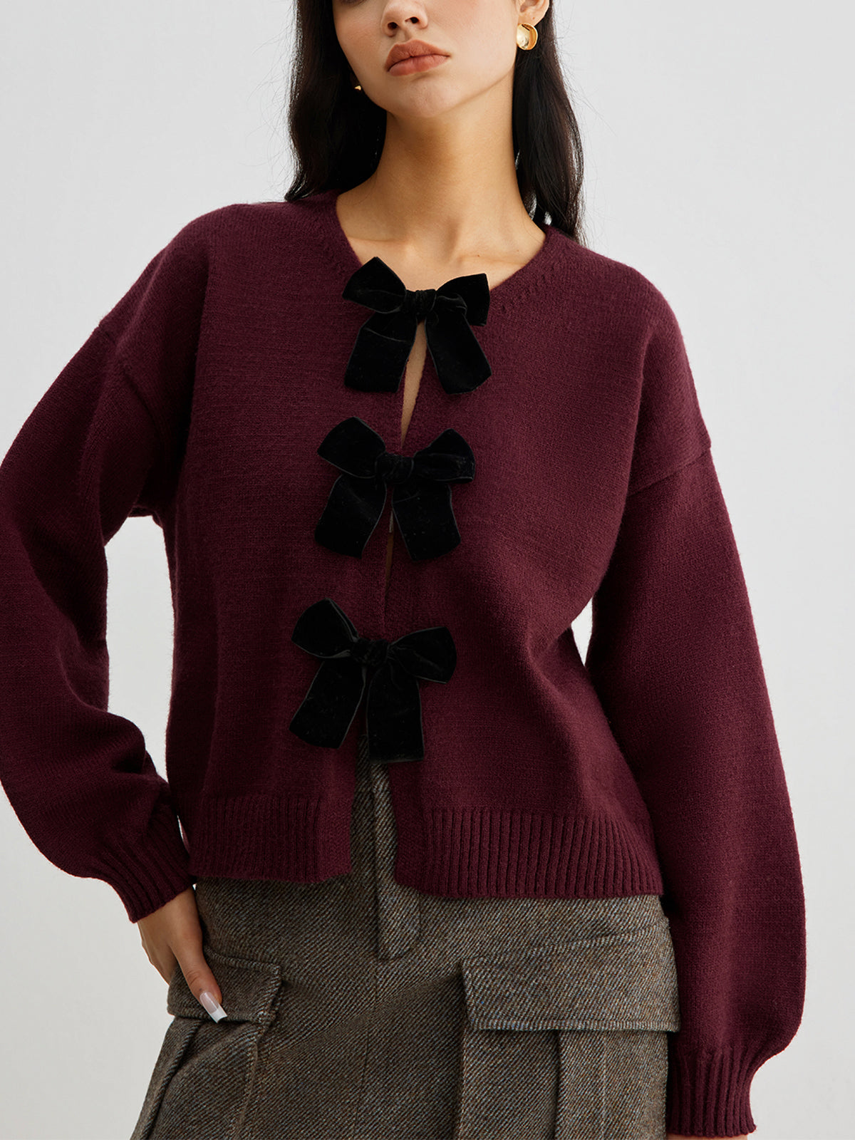 Harlow Women's Sweater - fabric and finish detail