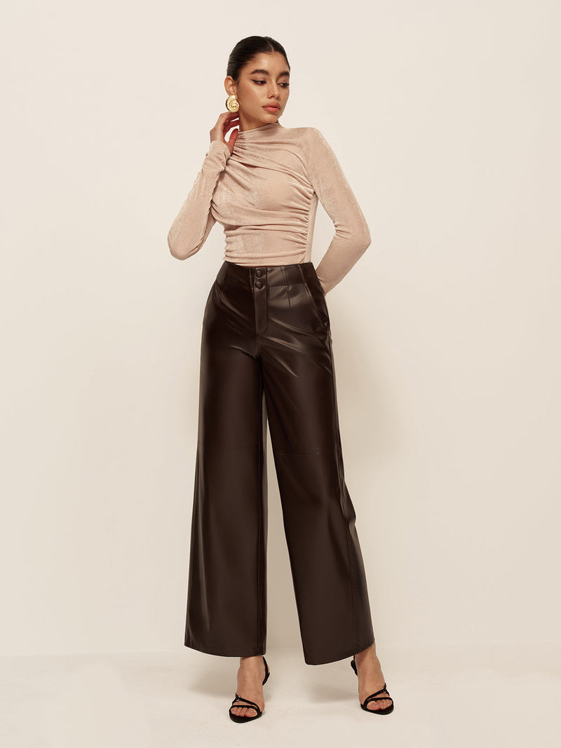 Eloise Women's Pleated T-shirt - full-length view