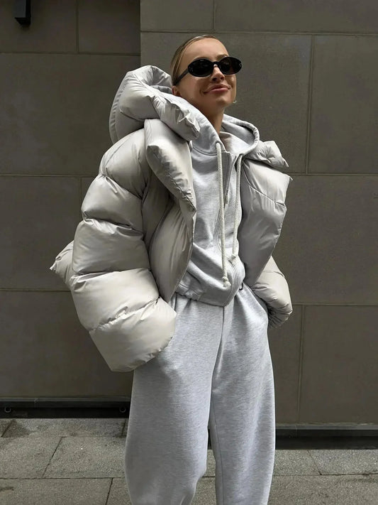 Perla Women's Oversized Puffer Jacket - styled view