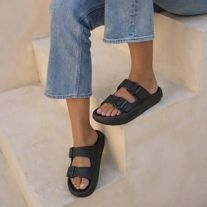 Uma Women's Platform Sandals - styled view