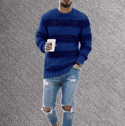 Yves Men's Striped Sweater - back view