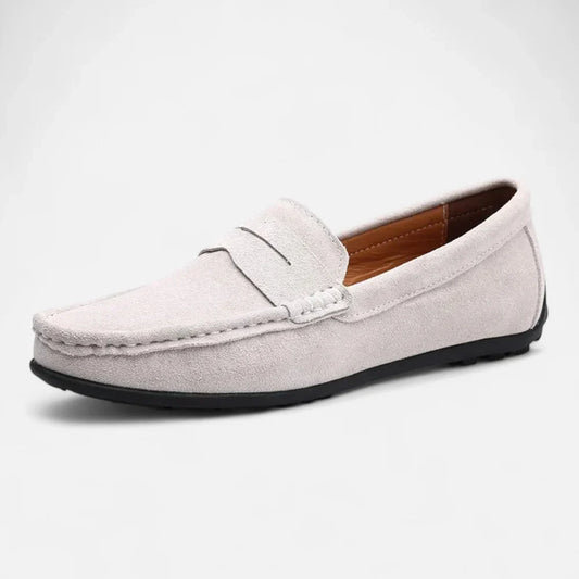 Griffin Men's Suede Loafers - styled view