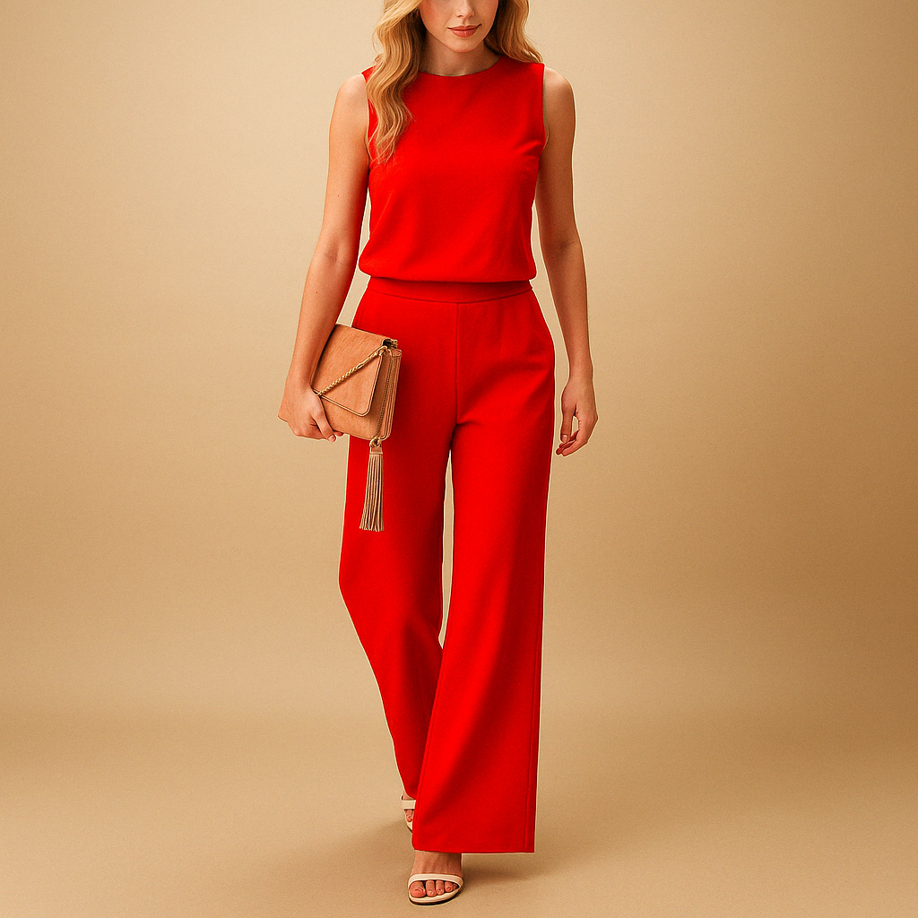 Freya Women's Wide Leg Jumpsuit - styled view