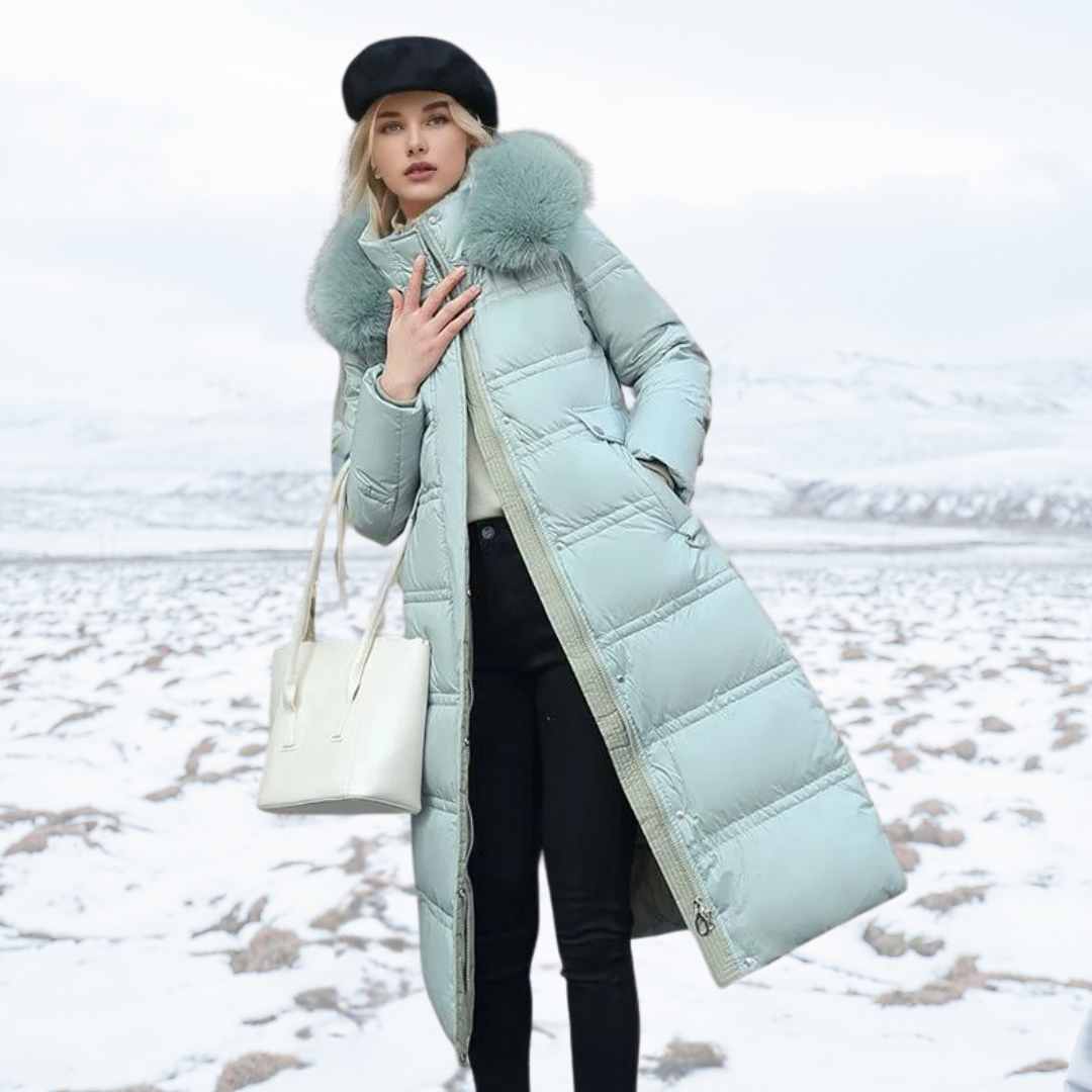 Yara Women's Puffer Jacket - fabric and finish detail