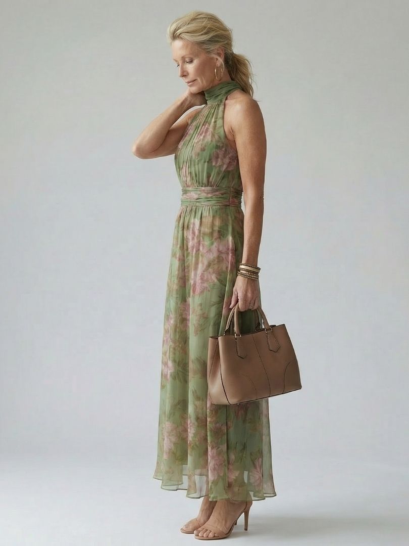 Anaïs Women's Maxi Dress - fabric and finish detail