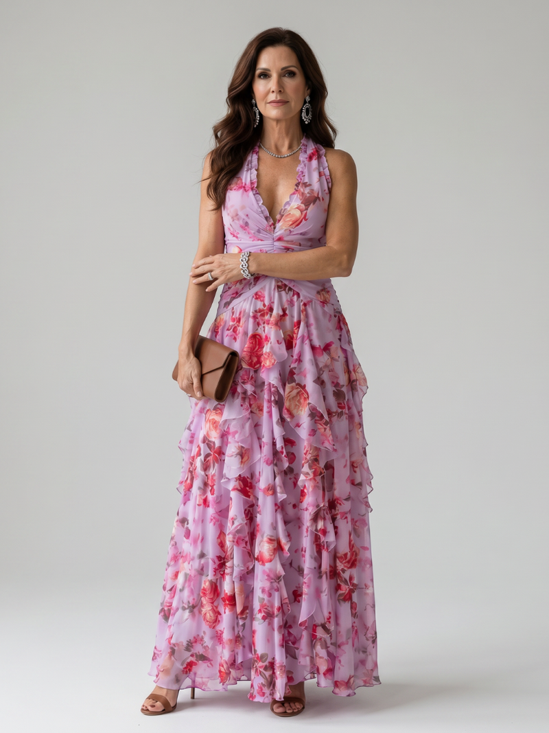 Mira Women's Maxi Dress | Halter, Halter Neck