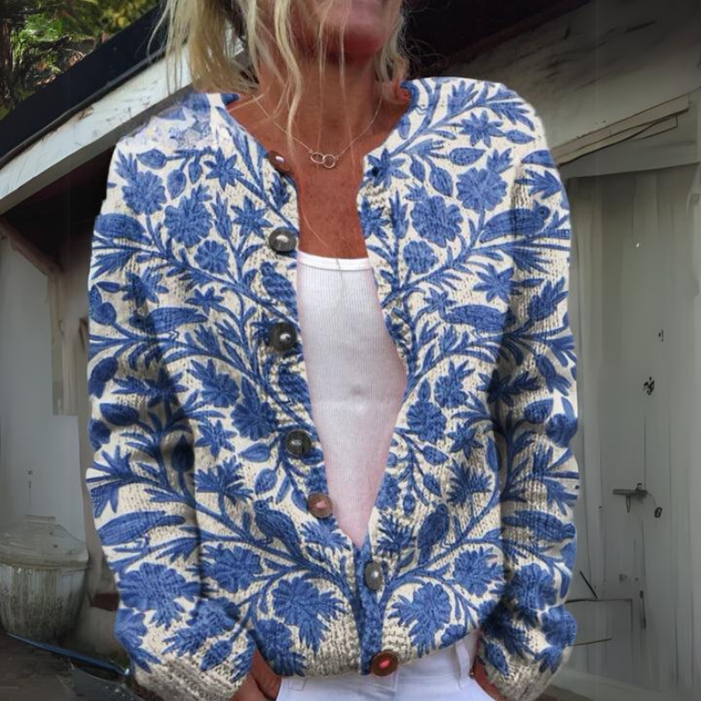 Ruby Women's Floral Cardigan - styled view