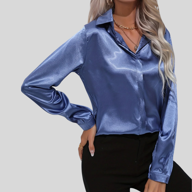 Willa Women's Blouse | Long Sleeve, Button