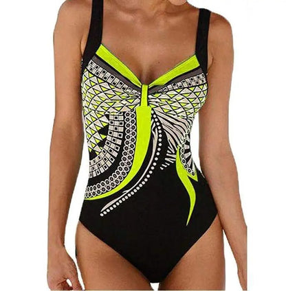 Elena Women's Printed Swimsuit - fabric and finish detail