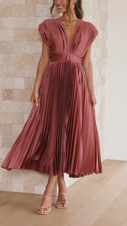 Lena Women's Midi Dress - fabric and finish detail
