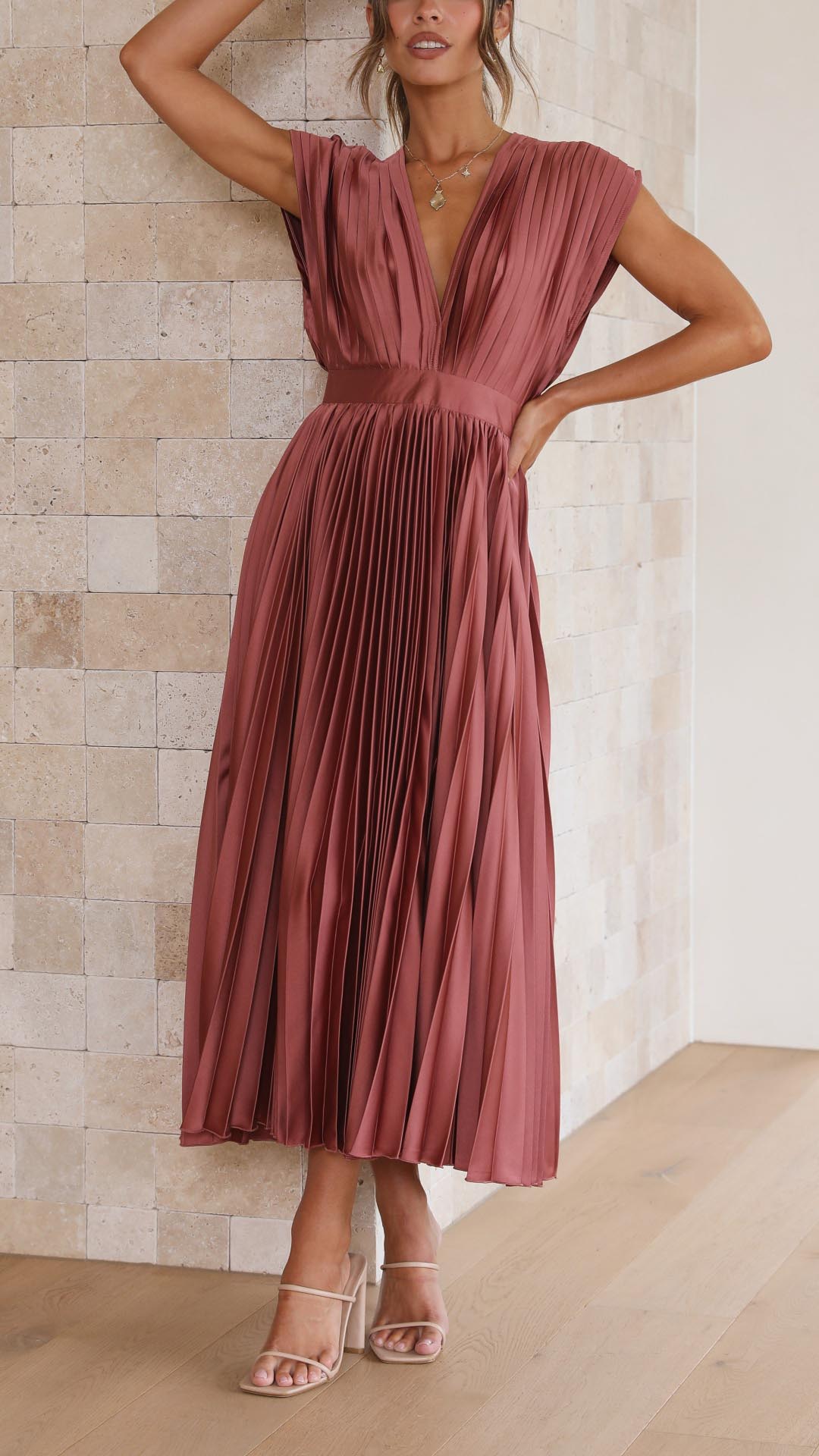 Lena Women's Midi Dress - styled view