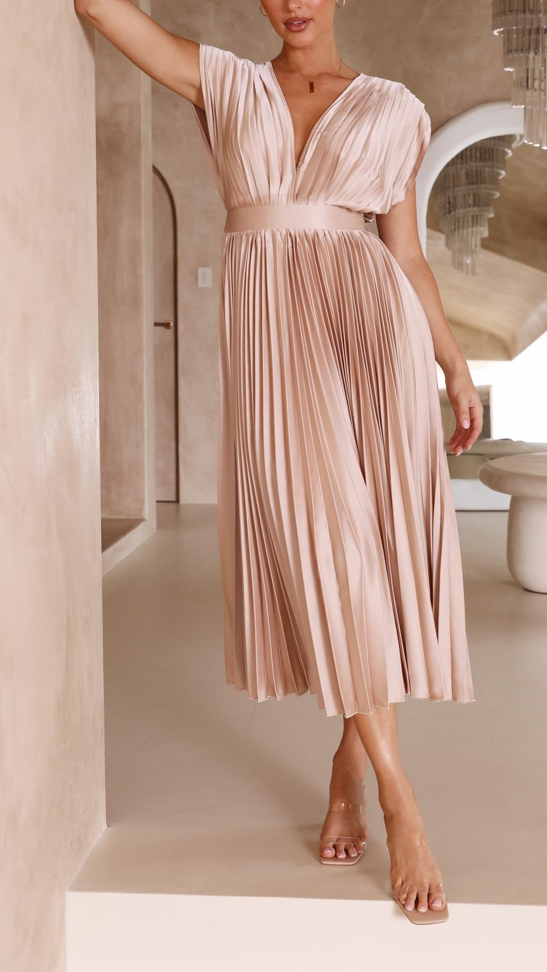 Lena Women's Midi Dress - front view