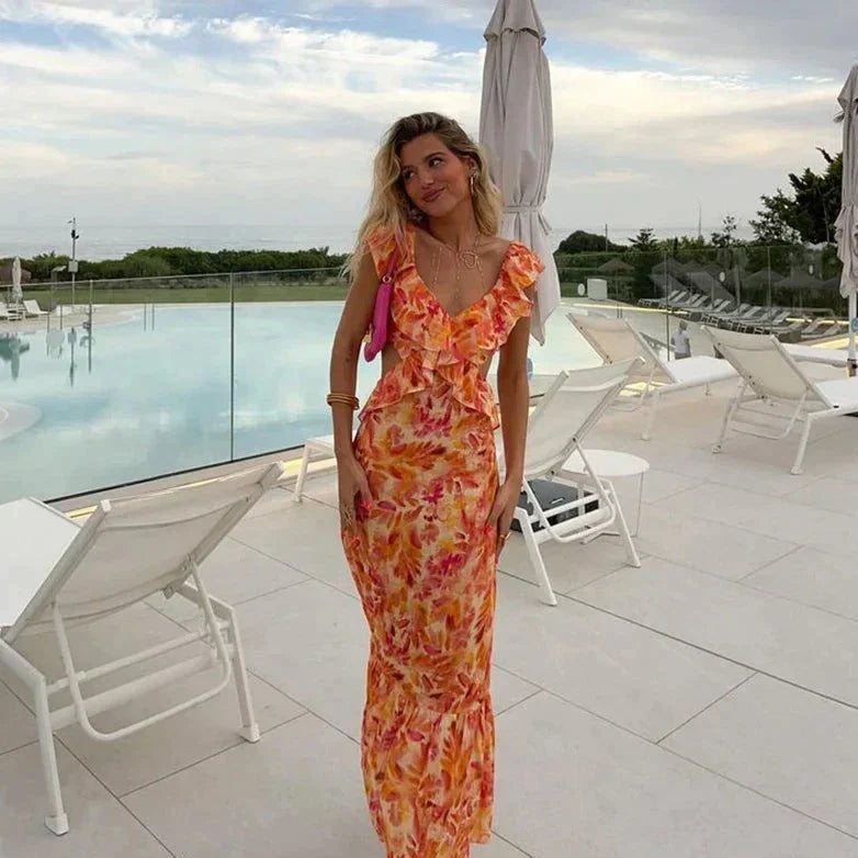 Esme Women's Floral Maxi Dress - styled view