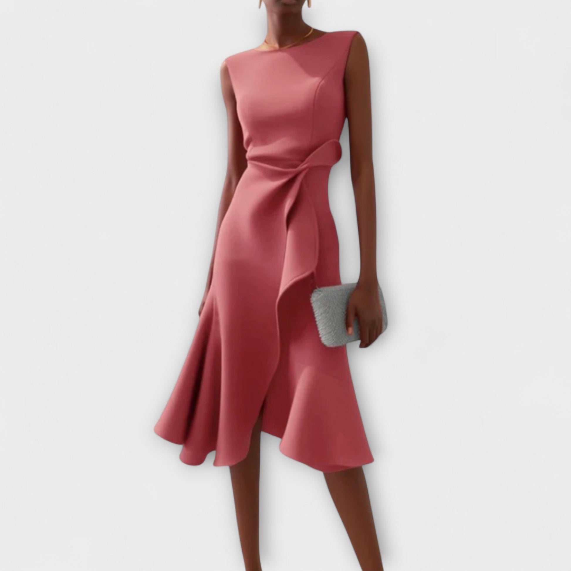 Faye Women's Midi Dress - fabric and finish detail