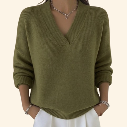 Alba Women's Sweater - fabric and finish detail
