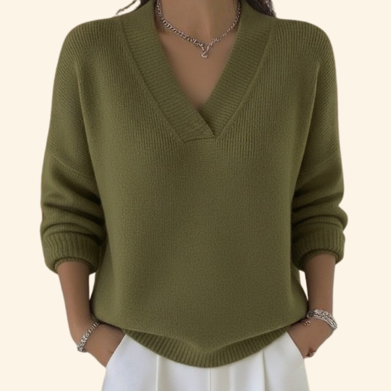 Alba Women's Sweater - fabric and finish detail