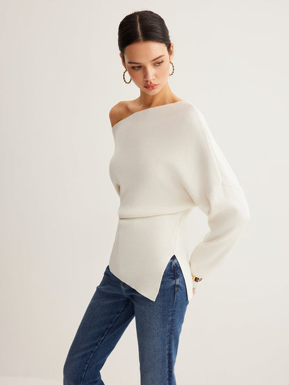 Hattie Women's Asymmetric Top - flat lay