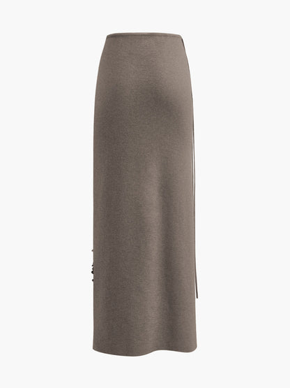 Delphine Women's Pleated Sweater - fabric and finish detail
