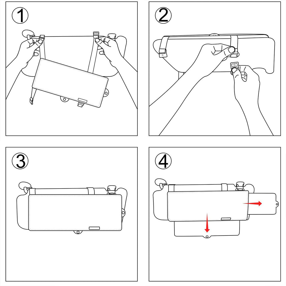 Fable Car Sun Visor - flat lay