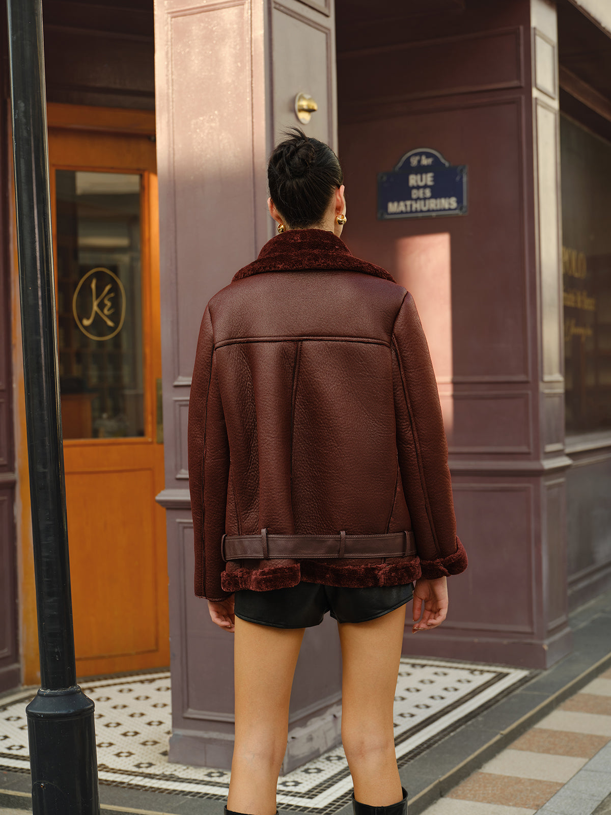 Jolie Women's Suede Jacket - full-length view